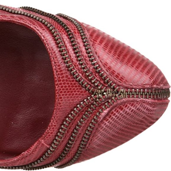Steven by Steve Madden Multi-Zip Red Pumps, Size 8.5 - Picture 10 of 10
